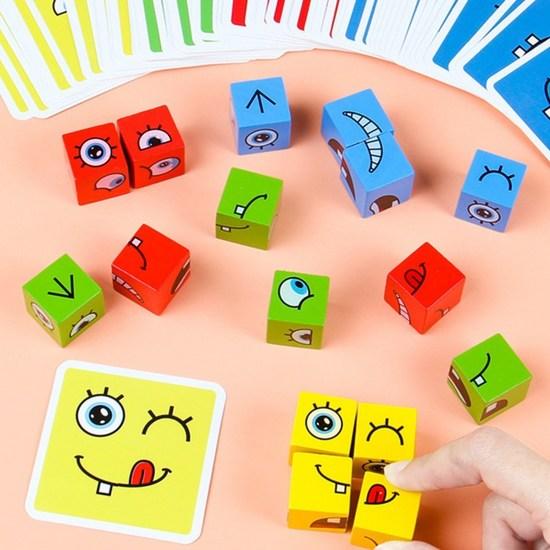 Кубик для смены лица Toyto Face Change Facial Expression Matching Game, настольная игра Rubik's Cube, популярная корейская игра