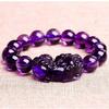 Feng Shui Wealth Bracelet Amethyst PIXIU Bracelet Men's and Women's Crystal Beads Bracelet Attract Lucky Gift Couple Friend