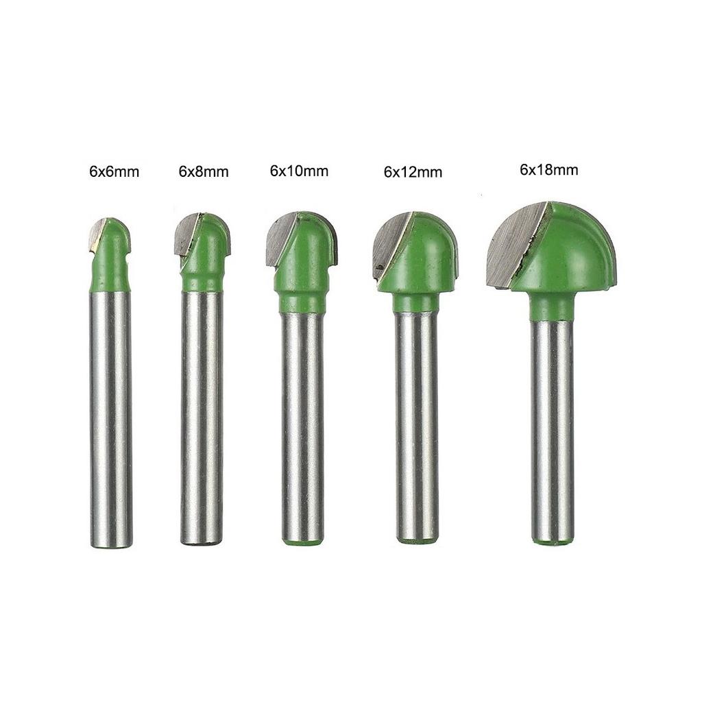6mm Shank Ball Round Nose Cove Box Wood Router Bits Cove CNC Milling Bit Tool