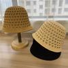 Spring and Summer Double-sided Hollow Bucket Hat Women's Breathable Hat Women's Thin Sunscreen Sunshade Bucket Hat Fashion Travel Basin Hat