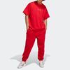 adidas Коллекция Originals Синяя Версия Футболки Мужские Светло-Алый Круглый Вырез Умеренный Прямой Крой IA2423