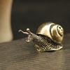 Solid Snail Brass Ornaments Tea Pet Vintage Copper Simulation Decorations Toy