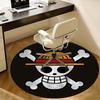One Piece,Straw Hat Pirates Chair mat Round Rug Office carpet, Machine Washable, Non slip, Suitable for Living Rooms, Bedrooms