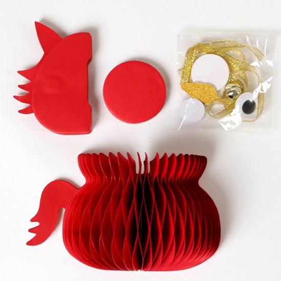 Фигурка лошади на китайский Новый год, выдвижная сотовая, зодиакальная лошадь, украшение, 3D складная бумажная лошадь, настольное украшение для Праздника весны, домашний декор