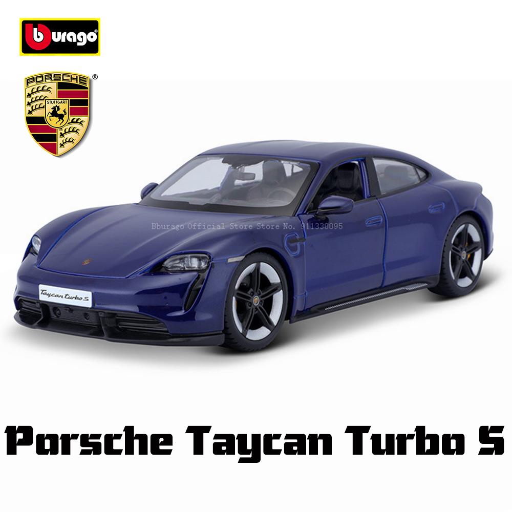 AABKO1 Bburago 1:24 Porsche 911 GT3 Taycan Turbo S 718 Boxster simulation alloy car model crafts decoration collection toy tools gift