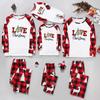 Men's Christmas Parent-Child Suit Round Neck Long Sleeve Plaid Christmas Homewear Suit