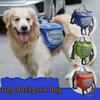 Outdoor Portable Travel Dog Backpack Large Dog Reflective Saddle Bag Harness Carrier for Traveling Hiking Camping Safety