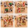 12pcs Santa Claus Snowman Xmas Tree Hanging Ornaments Christmas Wooden Pendant New Year Gift Christmas Decoration