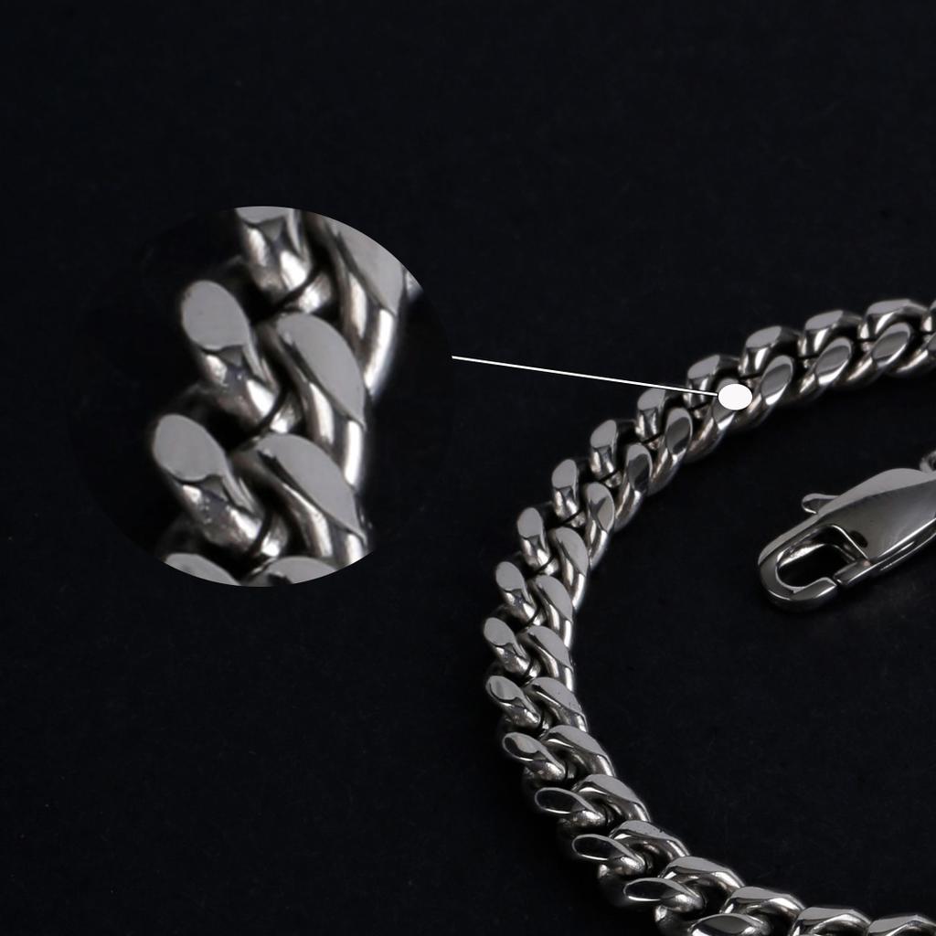 Кубинский браслет-цепочка из титановой стали Кубинский браслет-цепочка из нержавеющей стали не легко выцветает Браслет из титановой стали