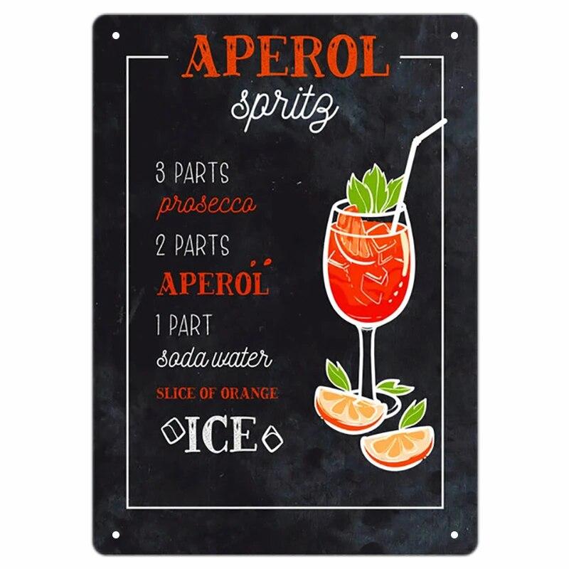 Vintage Bloody Mary Poster Tin Sign Retro Whiskey Sour Cocktail Metal Plaque Tiki Bar Pub Kitchen Home Decor