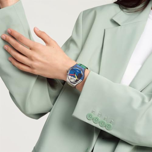 Swatch LEGER'S ДВЕ ЖЕНЩИНЫ С ЦВЕТАМИ SUOZ363 Черные Наручные часы