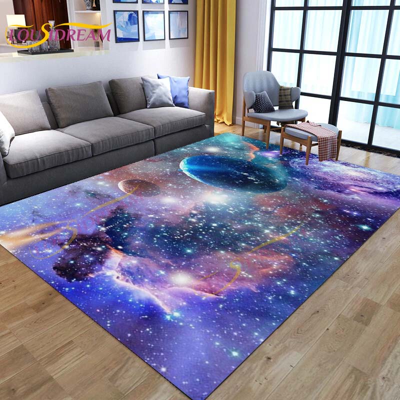 3D цветной космический коврик Galaxy ковер звездное небо ковер для гостиной спальня диван планета ковер детский игровой коврик напольный коврик домашний декор