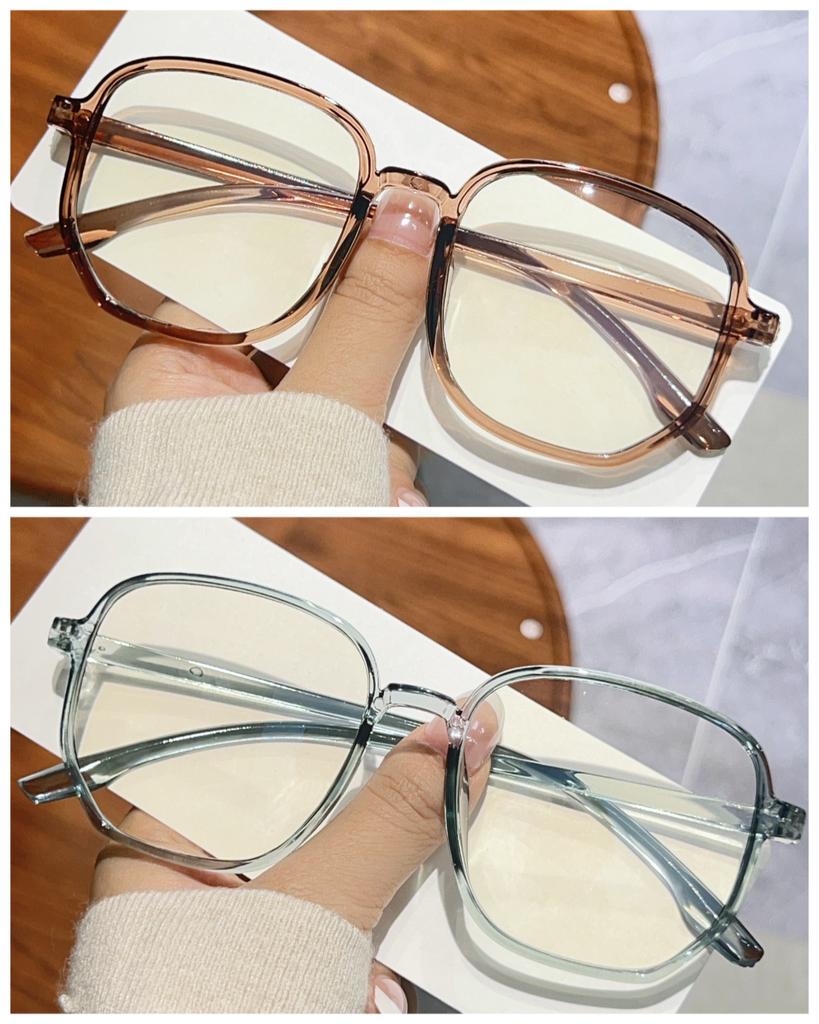 2 Pieces Korean Big Square Anti Radiation/blue Light Glasses for Men Women Computer Eyewear