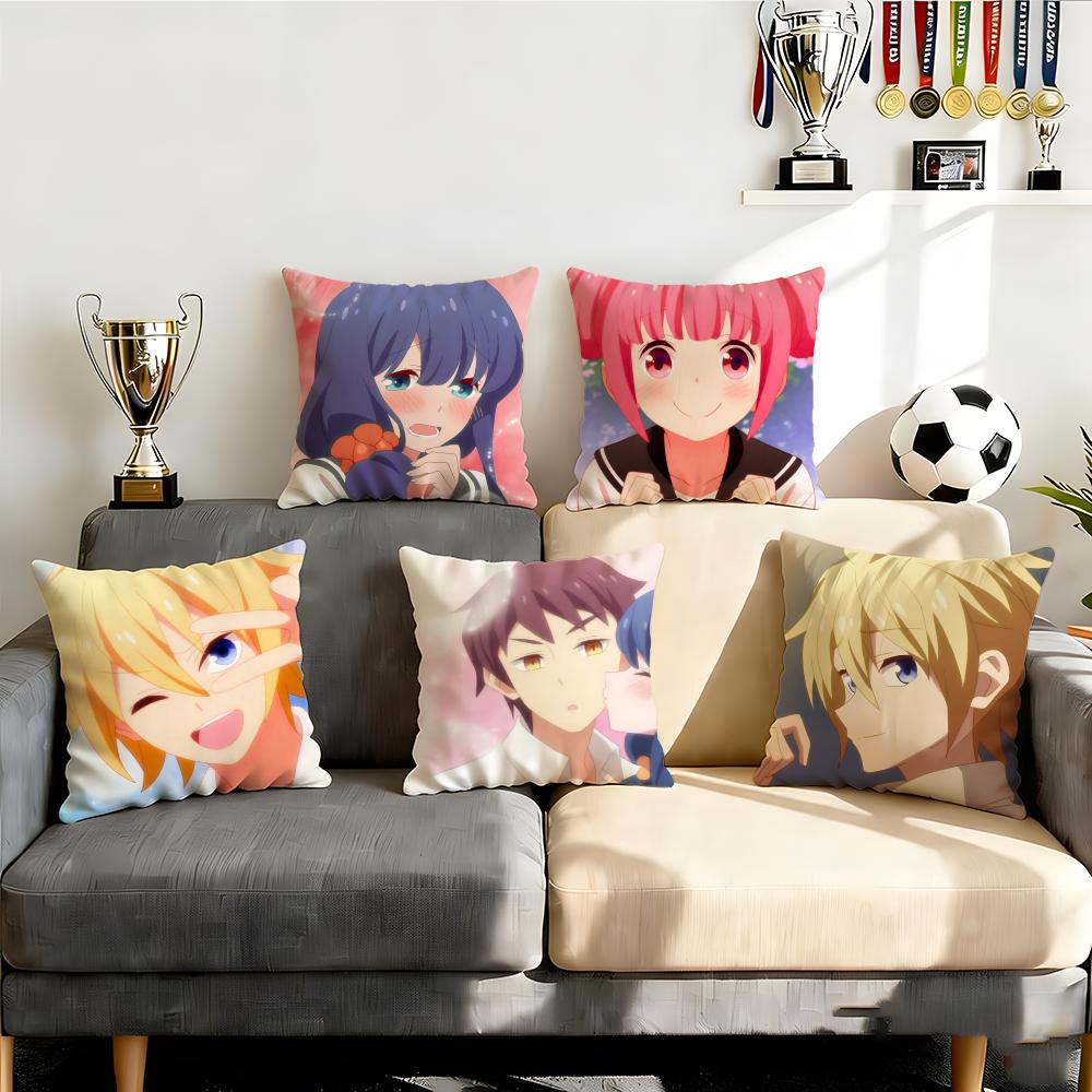 Romance Tsuredure Children Cushion Cover Cushion Cover Set 4Pcs 50x50 45x45 40x40 Pillowcase Decorative Sofa Home Decor