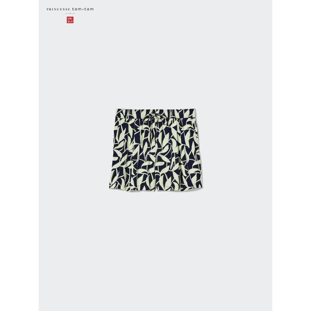 Uniqlo Легкие драпированные короткие брюки Leaf 