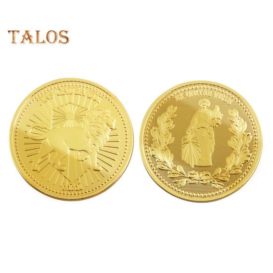 Позолоченная монета, реквизит для фильмов, диаметр 1,6 дюйма, двухсторонняя металлическая монета, коллекционная сувенирная монета с защитной коробкой, подарок для поклонников фильмов
