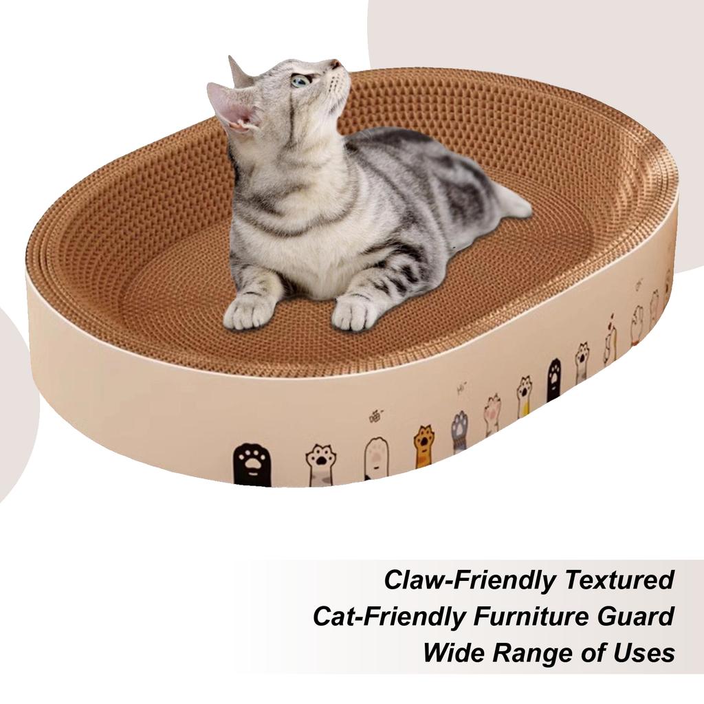 Cat Scratching Board Resting Bed Interactive Toy Mat Cat Scratcher Pad For Indoor Floor Furniture Protection Sleep Enrichment