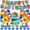 30 Pieces Of Goo Jit Zu Party Decorations, Including Banner, Cake Decorations, Balloons