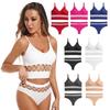 Women's Seamless Push-up Sports Bralette: Wireless Hollow-Out Lingerie Set for Small Busts