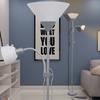 VidaXL Floor Lamp Grey Standing Lamp Floor Lamp Light Lamp Living Room 242732