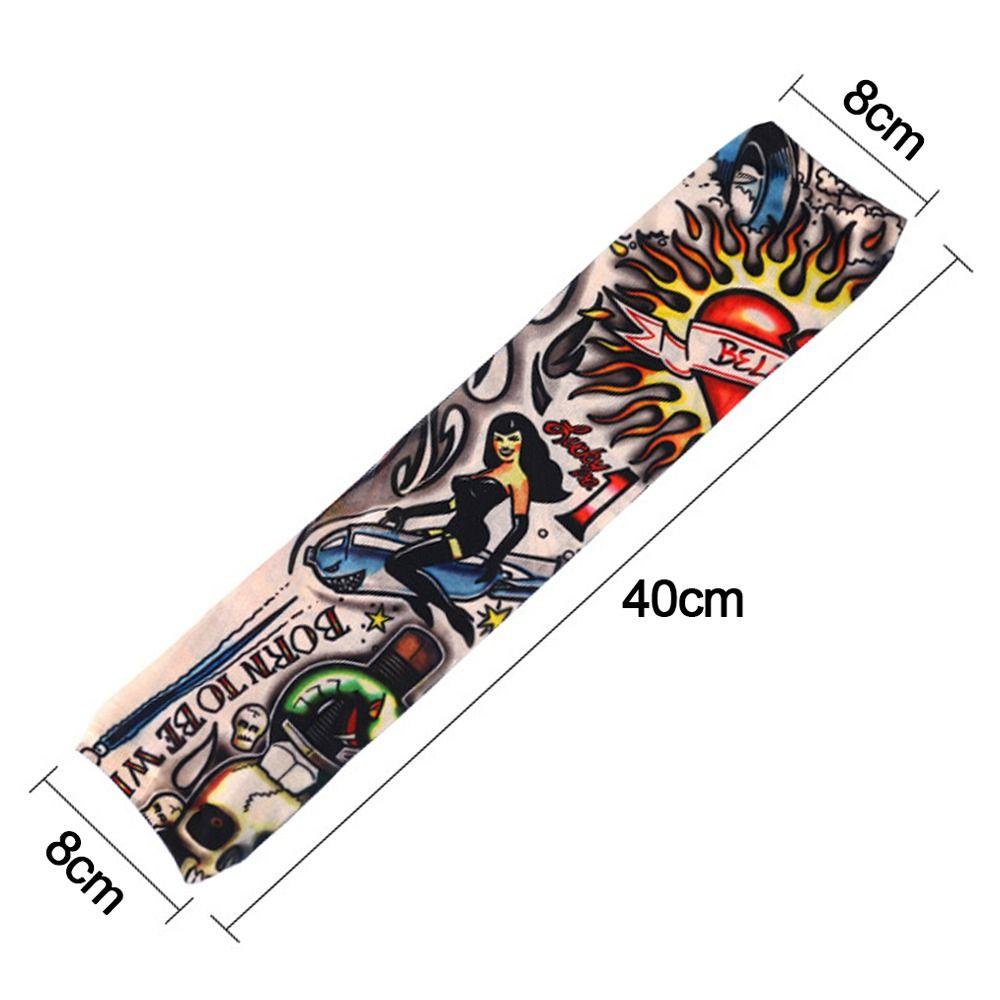 Summer Cooling Outdoor Sport Tattoo Arm Sleeves Flower Arm Sleeves Sun Protection Arm Cover
