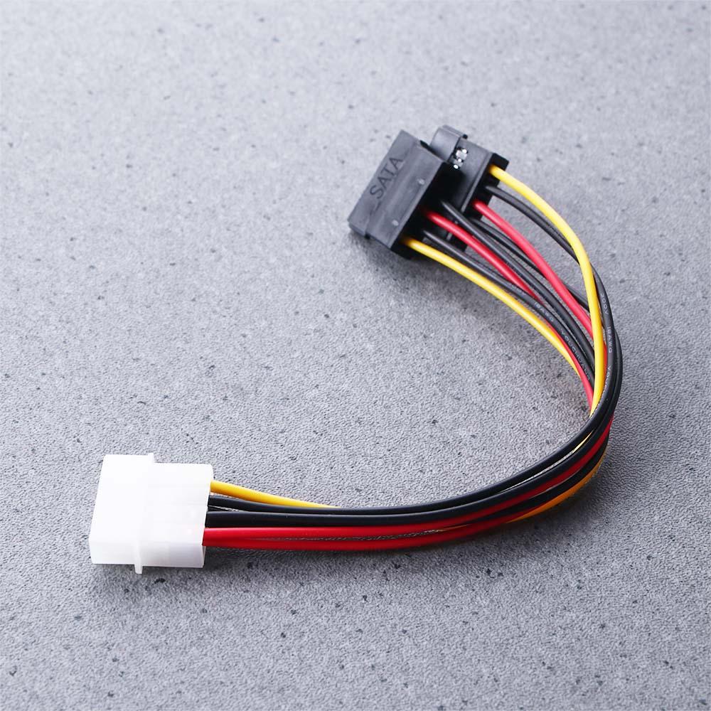 Wire 4 Pin Molex IDE to 2 Serial ATA Converter Hard Driver Power Cable SATA Power Cable Power Extension Cord SATA Adapter Cable