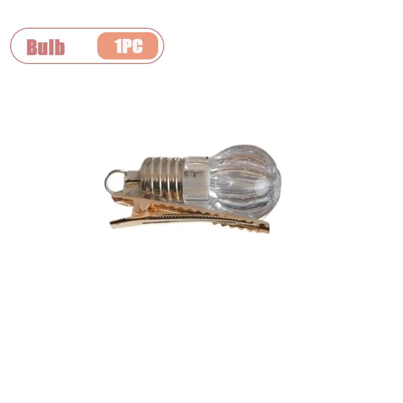 Светодиодная лампочка заколка для волос для женщин забавная светящаяся заколка мигающий зажим для челки необычный аксессуар для волос для вечеринок и мероприятий