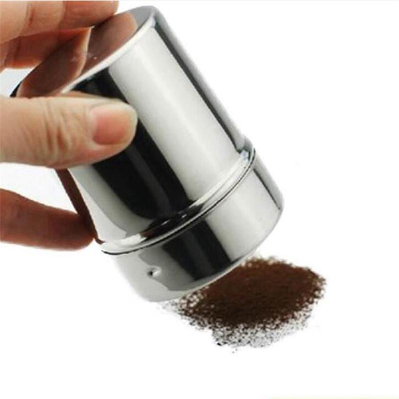 HOT Stainless Steel Chocolate Shaker Cocoa Flour Icing Sugar Powder Coffee Sifter Lid Shaker Cooking Tools Coffee Accessories