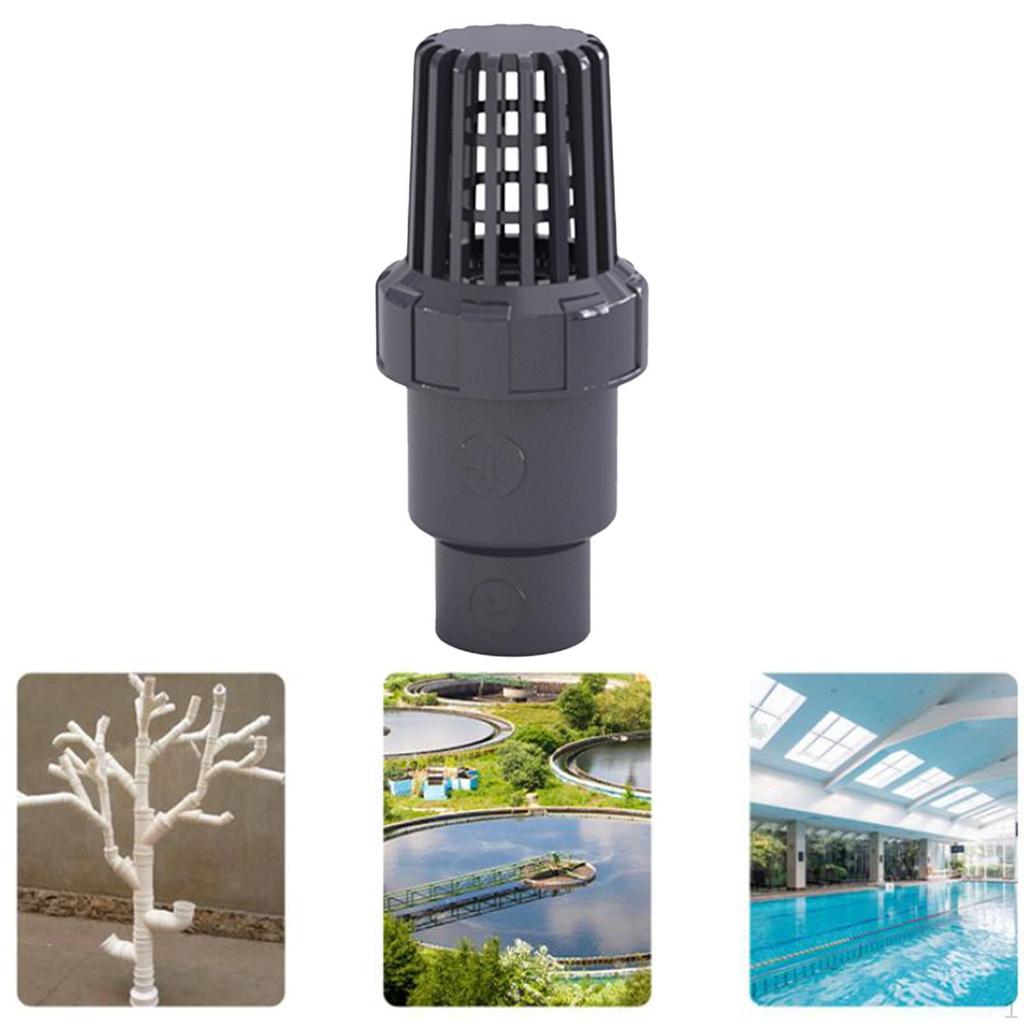 Water Pump Foot Valve Backflow PVC Convenient Accessories Check Net for Industrial Garden