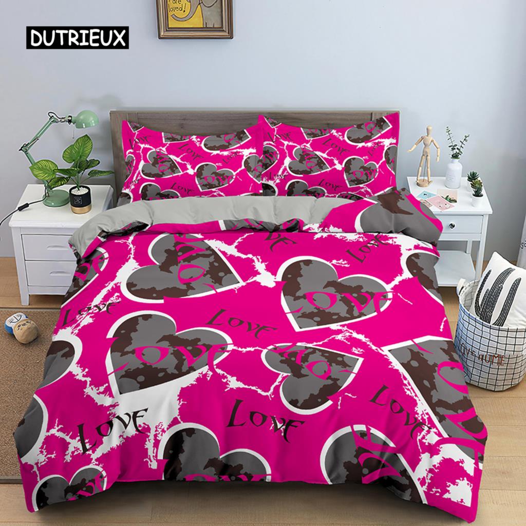 Комплект постельного белья с красными губами, комплект постельного белья 3D Kiss Me Red Lips, постельное белье King Size, пододеяльник с сексуальными губами для женщин и мужчин, декор для спальни