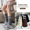 Bow Knit Leg Warmers: Autumn/Winter Ribbed Scrunch Socks