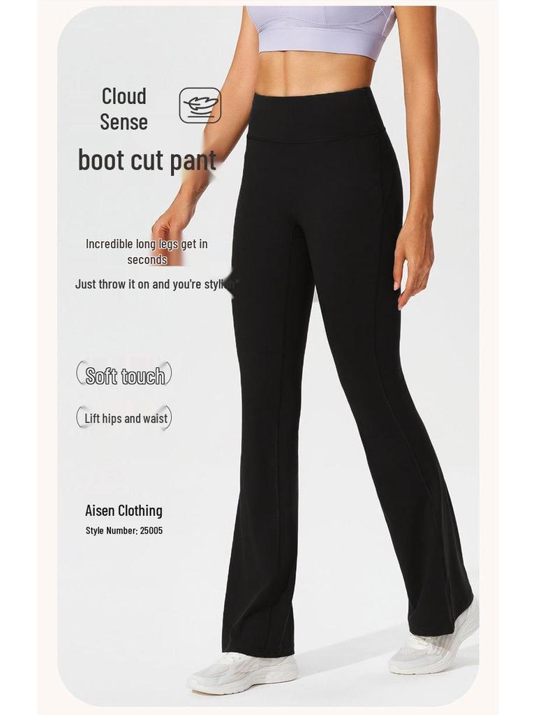 Брюки для йоги с микроклешем и высокой талией - Женские утягивающие, подтягивающие бедра, быстросохнущие фитнес-леггинсы бесшовного дизайна