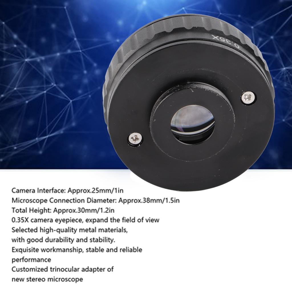 Аксессуар для микроскопа Интерфейс микроскопа 0.35X CTV Объектив микроскопа Адаптеры интерфейса камеры для тринокулярного стереомикроскопа