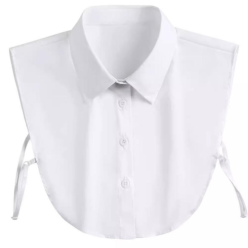 Fake Collar For Shirt Detachable Collars Solid Shirt Lapel Blouse Top Men Women Black White Clothes Shirt Accessories Dropship
