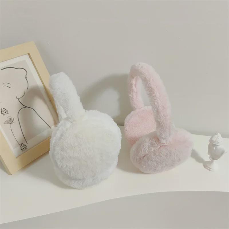 Зимние плюшевые наушники: Универсальный, Однотонный и Защищающий от холода