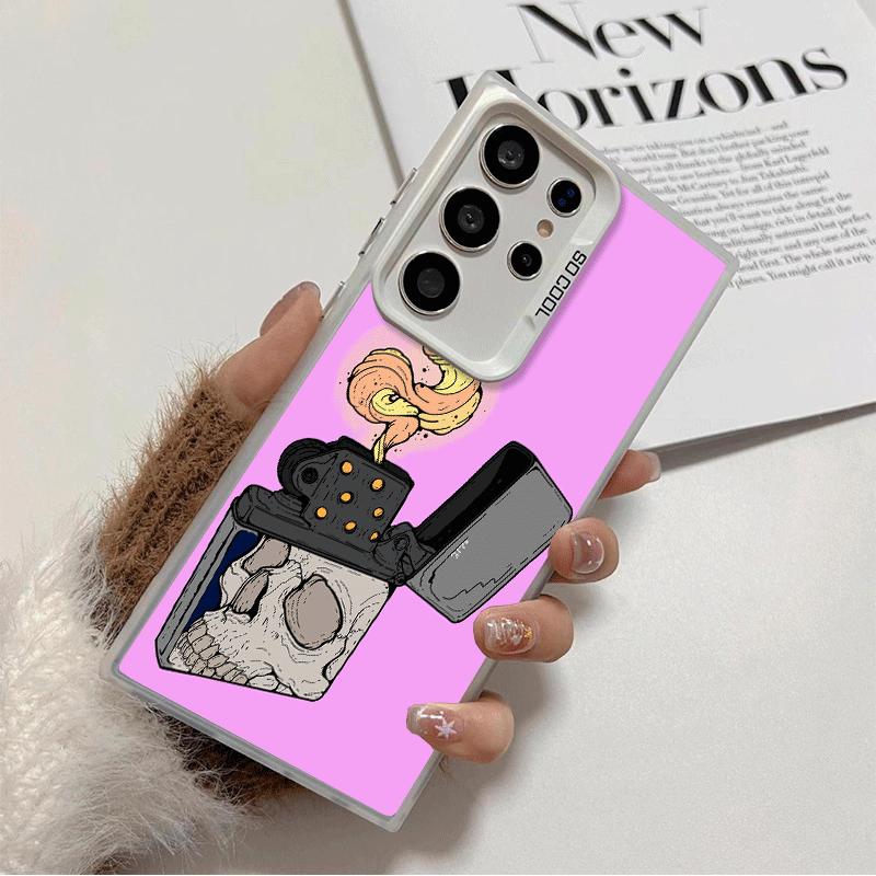 Lighter Cool Pattern Soft Phone Case for Samsung Galaxy S24 S25 FE S26 Edge S23 Ultra S22 Plus S21 + Shockproof Cover Back Shell