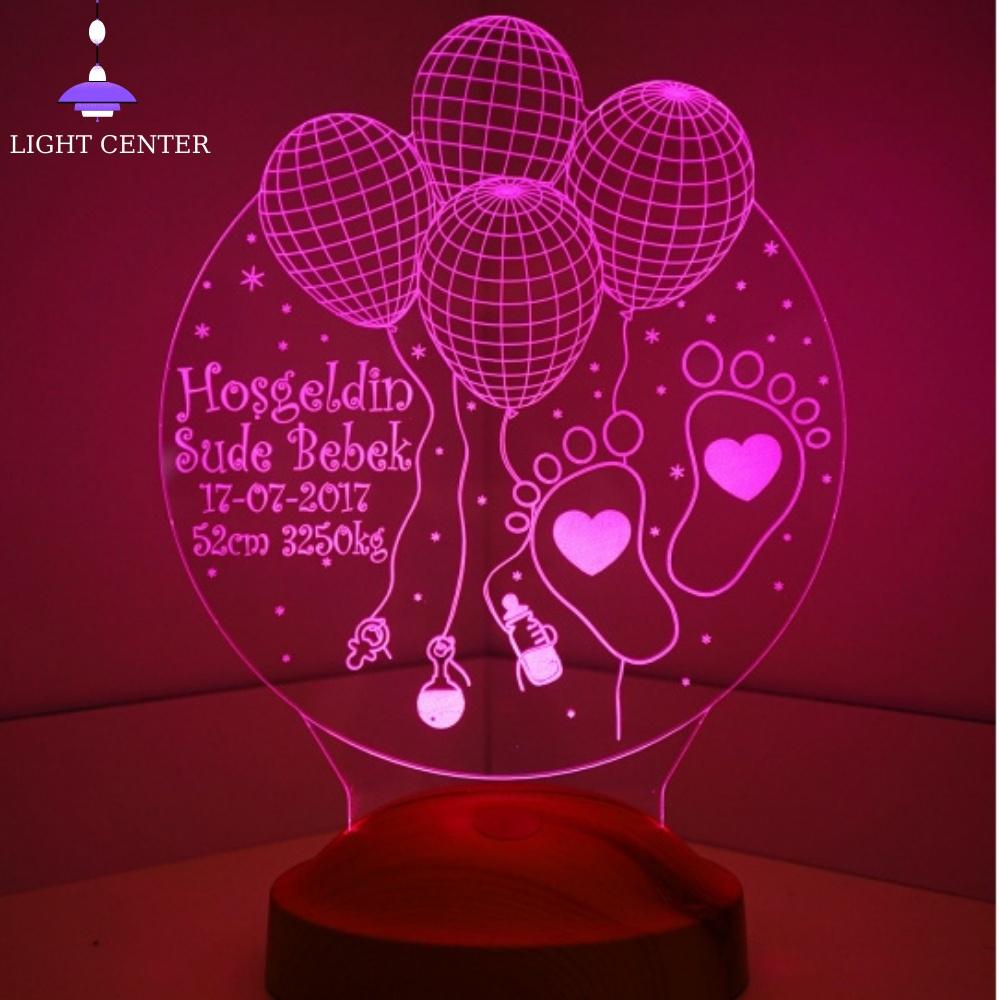 3D Customizable/ Birthday Themed Night Lamps Kids Lamp Moon Night Light Room Lamp Desk Decor Cool Lamps