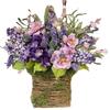Artificial Lavender Garland Hanging Baskets Pendant Door Hanging Wildflower Wreath Ornaments Gifts Home Decor for Wedding Party