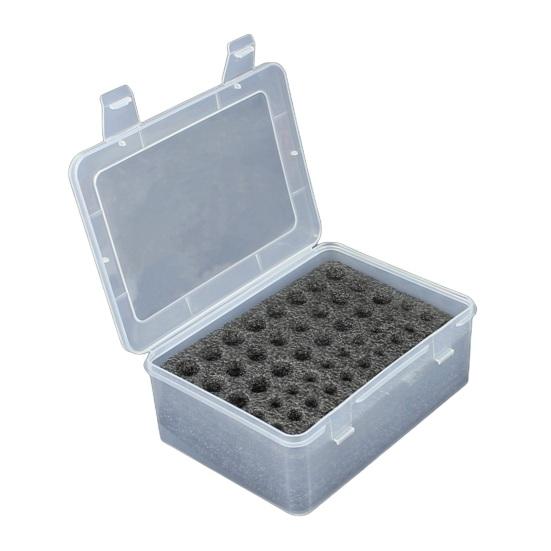 Коробка для хранения батареек 54 слота Органайзер для батареек с полупрозрачной крышкой Держатель для батареек со вкладышем из губки для батареек AA и AAA Дом Офис Ящик