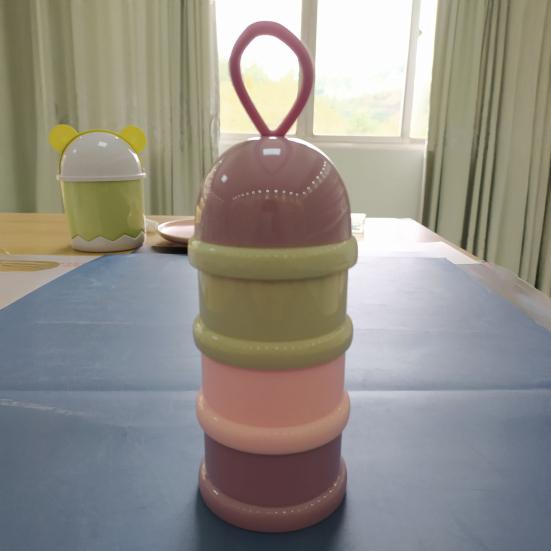 Коробка для упаковки сухого молока Портативный 3-слойный контейнер для закусок Пищевой пластик Легкий