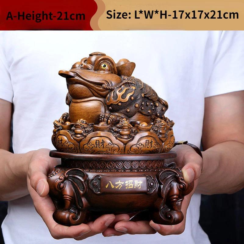 Украшения из золотой жабы Zhaocai Jinbao, трехногая золотая жаба Zhaocai, украшение офиса, подарок для открытия кассира магазина