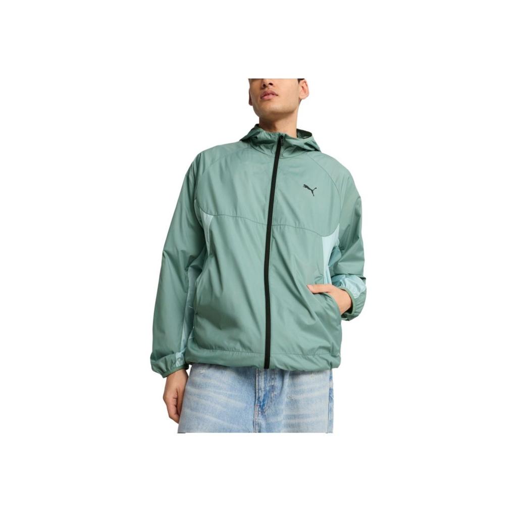Puma Comfortable Durable Hooded Zipper Long Sleeve Jacket Men Jackets Green 687554-30