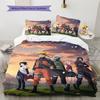 Naruto Character Pattern Bedding Home Decoration Birthday Gift (1 * duvet cover + 2 * pillowcase, without core)