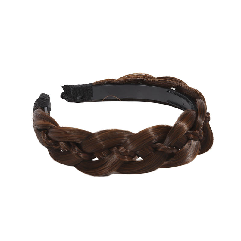 Классическая толстая плетеная синтетическая широкая плетеная повязка на голову высокой эластичности косы резинка для волос накладка для волос для женщин