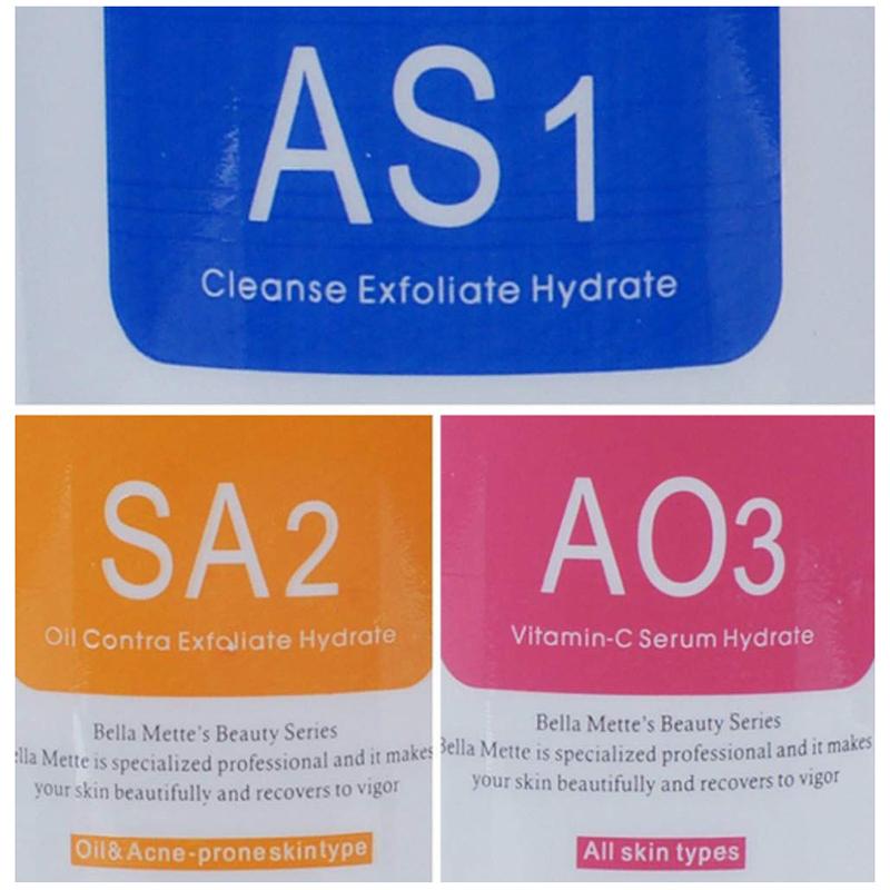 3 шт./лот, 1200 мл AS1 SA2 AO3, жидкая сыворотка для лица Hydra, аква-пилинг для лица, средство для глубокой очистки, уход за кожей