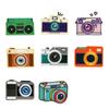8 Pcs Cartoon Camera Iron On Patches Clothing Patches Colorful Repair Patches Embroidery Patches for Bag Decoration