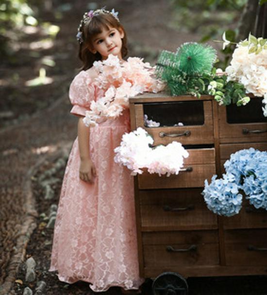 Платье принцессы с кружевом и бисером для девочек – Юбка-пачка с пайетками