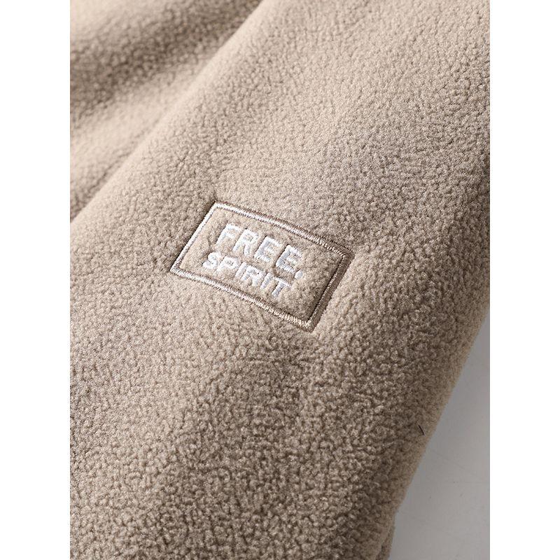Fleece Jacket for Men, Autumn and Winter, Stand-Up Collar, American-Style Cardigan, Zip-Up Jacket, Sweatshirt, Foreign Trade Men's Fleece Clothing