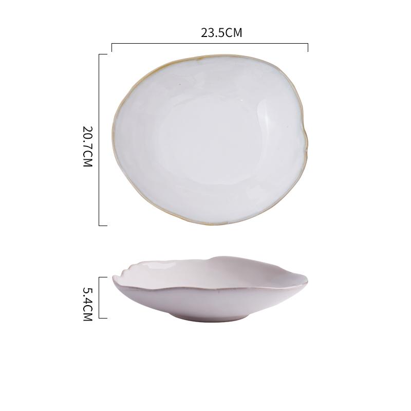 Керамическая тарелка, столовая посуда в форме миски для супа, тарелки для пасты, стейков, бытовые блюда для суши, салатницы, закуски, десерты, противни для выпечки