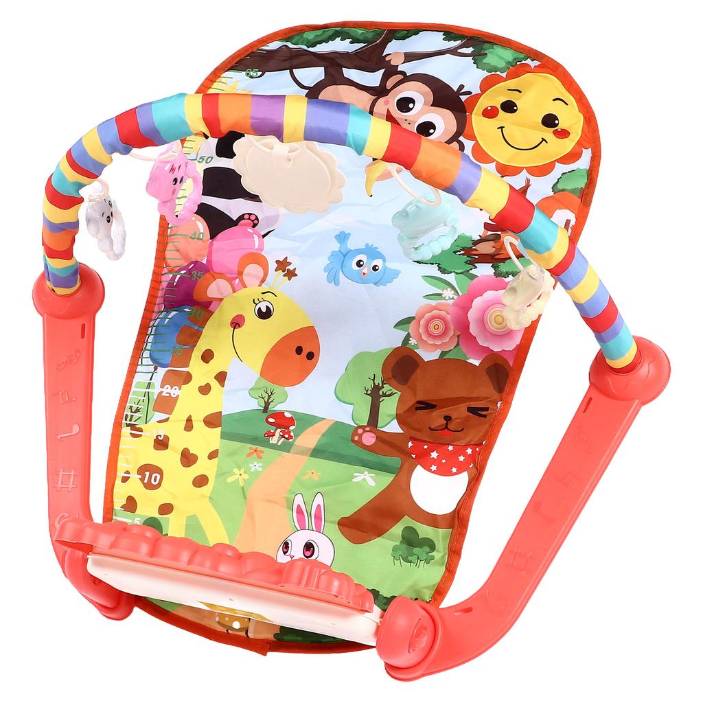 Baby Gyms Play Mats Musical Learning Walker Multi Functional Piano Gym Activity Mats Red